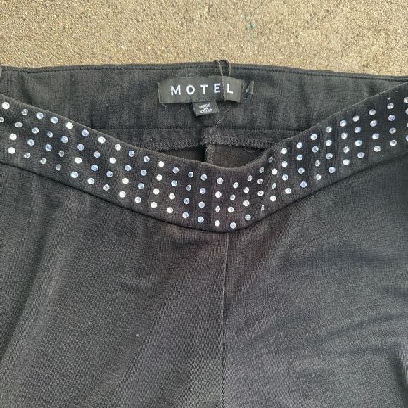 MOTEL TARAVA TROUSER CREPE HOTEIX DIAMANTE BLACK XS - Picture 6 of 6
